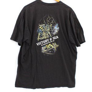 Ballas Point Shirt Mens Black Short Sleeve Victory At Sea San Diego Graphic 2XL